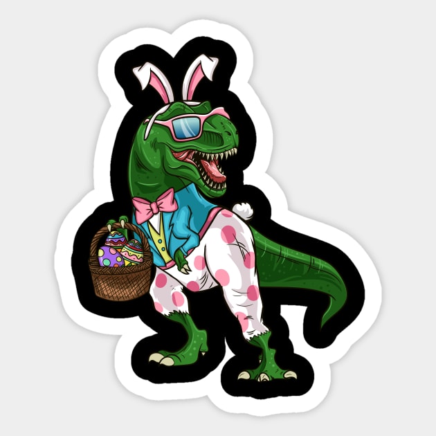 Easter T-rex Dinosaur Egg Sticker by KAWAIITEE